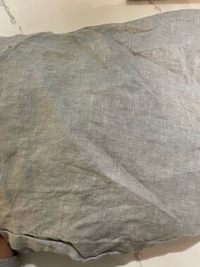 Pottery Barn Kids Light grey Linen Crib skirt